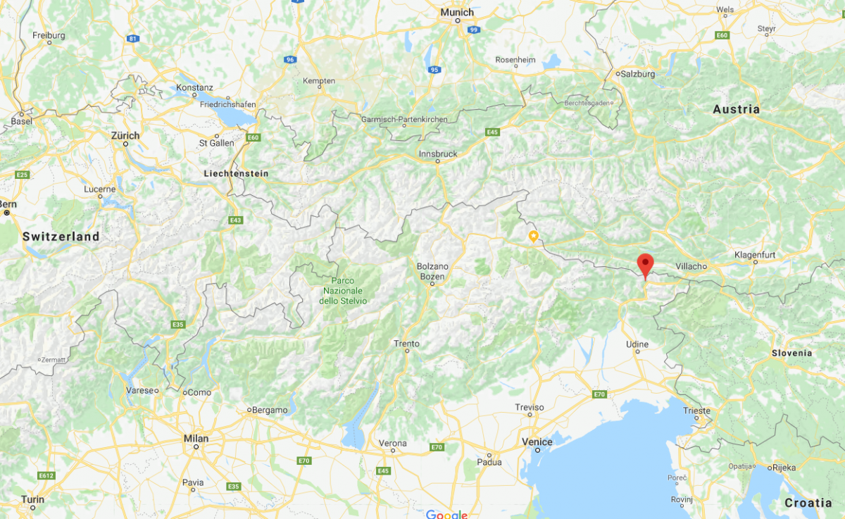 Map of Pontebba Italy